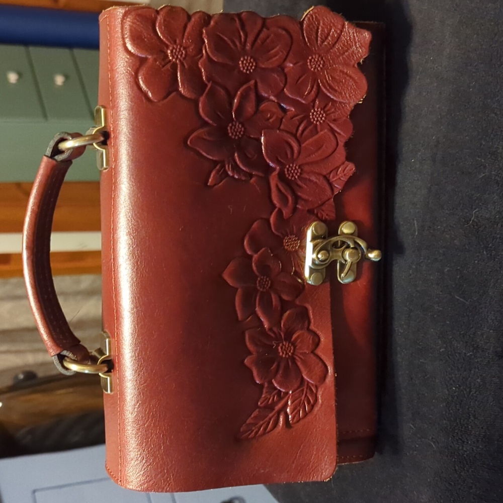 Patricia Nash Charonne Brown Leather Satchel